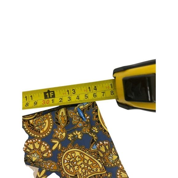 Boden Womens Pants UK 12 US 8 Gold blue Paisley Wide Leg Trousers R0305 NWT - Picture 9 of 11